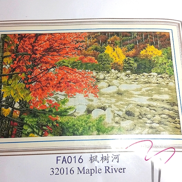 JOY SUNDAY Cross Stitch kit 32016 Maple River - Picture 1 of 3